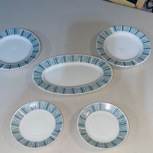 Tiny plates Made in Japan for Sears, discontinued pattern from the 1960s.